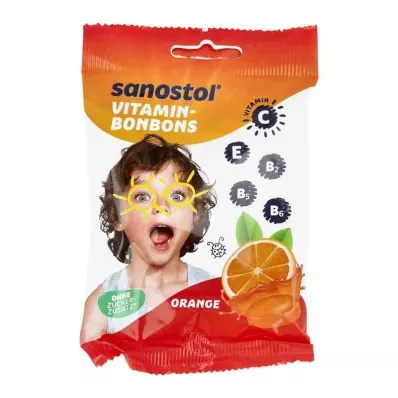 Sanostol vitamininiai saldainiai, apelsinai (75 g)