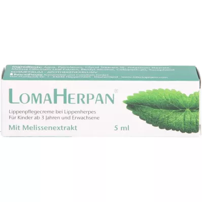 LOMAHERPAN Lūpų priežiūros kremas su melisos ekstraktu, 5 ml
