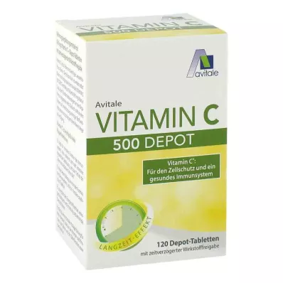 VITAMIN C 500 mg Depot tabletės, 120 kapsulių