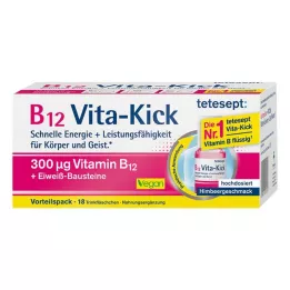 TETESEPT B12 Vita-Kick 300 µg geriamojo amp. privalumų pakuotė, 18 vnt