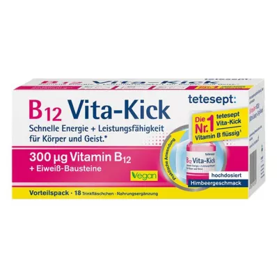 TETESEPT B12 Vita-Kick 300 µg geriamojo amp. privalumų pakuotė, 18 vnt