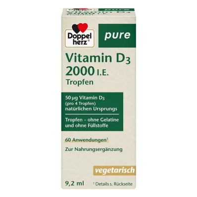 Doppelherz Vitamin D3 2000 TV gryni lašai, 9,2 ml Doppelherz Vitamin D3 2000 TV gryni lašai, 9,2 ml