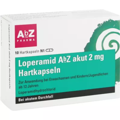 LOPERAMID AbZ akut 2 mg kietosios kapsulės, 10 vnt