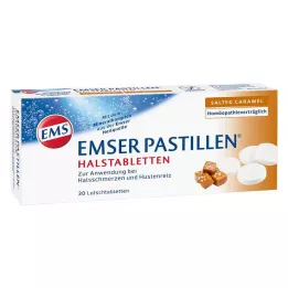 EMSER Pastilės gerklės tabletės su sūdyta karamele, 30 vnt