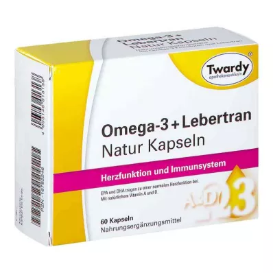 OMEGA-3+Lebertran Natural Capsules, 60 kapsulių