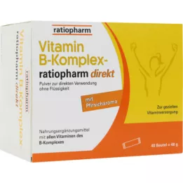 VITAMIN B-KOMPLEX-ratiopharm direct milteliai, 40 vnt