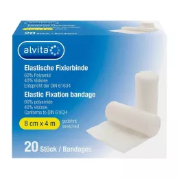 ALVITA Elastinis fiksacinis tvarstis 8 cmx4 m, 20 vnt