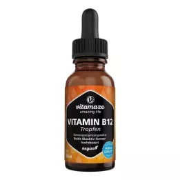VITAMIN B12 100 µg didelės dozės veganiniai lašai, 50 ml