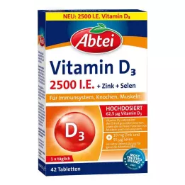 ABTEI Vitamino D3 2500 I.U. tabletės, 42 vnt