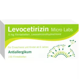 LEVOCETIRIZIN Micro Labs 5 mg plėvele dengtos tabletės, 100 vnt