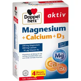 DOPPELHERZ Magnis+kalcis+D3 tabletės, 120 kapsulių