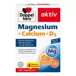DOPPELHERZ Magnis+kalcis+D3 tabletės, 120 kapsulių