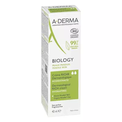 A-Derma Biology drėkinamasis kremas, turtingas (40 ml) A-Derma Biology drėkinamasis kremas, turtingas (40 ml)