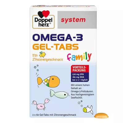 DOPPELHERZ Omega-3 Gel-Tabs šeimos sistema, 120 vnt