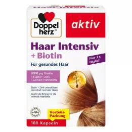 DOPPELHERZ Hair Intensive+Biotin kapsulės, 100 kapsulių