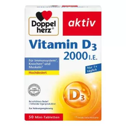 DOPPELHERZ Vitaminas D3 2000 I.U. tabletės, 50 vnt