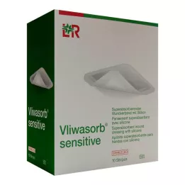 VLIWASORB jautrus 20x20 cm superabsorbuojantis žaizdų tvarstis, 10 vnt