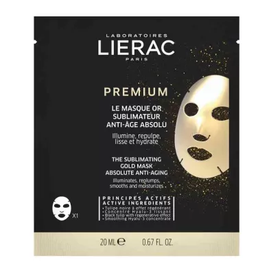 Lierac Premium tobulinanti aukso lakšto kaukė, 1X20 ml Lierac Premium tobulinanti aukso lakšto kaukė, 1X20 ml