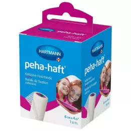PEHA-HAFT Fiksacinis tvarstis be latekso 6 cmx4 m OTC, 1 vnt