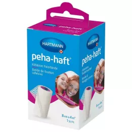 PEHA-HAFT Fiksacinis tvarstis be latekso 8 cmx4 m OTC, 1 vnt