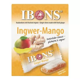 IBONS Kramtomieji saldainiai Ginger Mango Box, 60 g