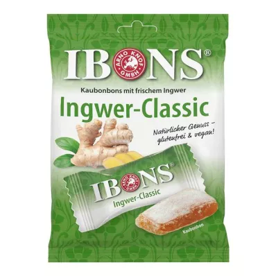 IBONS Imbieriniai saldainiai Ginger Classic Chewy, 92 g IBONS Imbieriniai saldainiai Ginger Classic Chewy, 92 g
