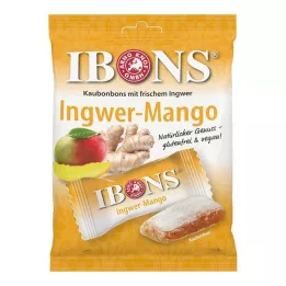 IBONS Imbierinių mangų kramtomųjų saldainių maišelis, 92 g