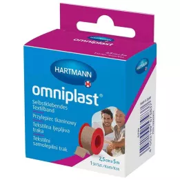 OMNIPLAST Fiksuojamasis gipsas iš tekstilės 2,5 cmx5 m OTC, 1 vnt