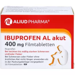 IBUPROFEN AL ūminės 400 mg plėvele dengtos tabletės, 50 vnt