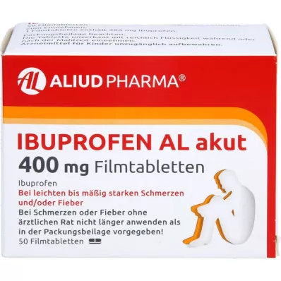 IBUPROFEN AL ūminės 400 mg plėvele dengtos tabletės, 50 vnt