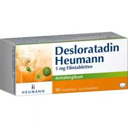 DESLORATADIN Heumann 5 mg plėvele dengtos tabletės, 10 vnt