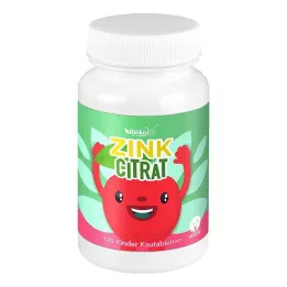ZINKCITRAT Vaikiškos kramtomosios tabletės vegan, 120 vnt