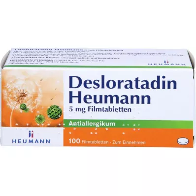 DESLORATADIN Heumann 5 mg plėvele dengtos tabletės, 100 vnt