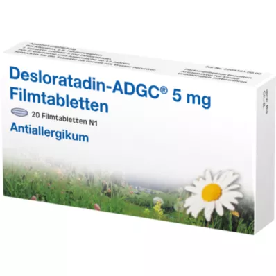 DESLORATADIN ADGC 5 mg plėvele dengtos tabletės, 20 vnt