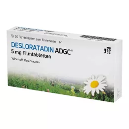 DESLORATADIN ADGC 5 mg plėvele dengtos tabletės, 20 vnt
