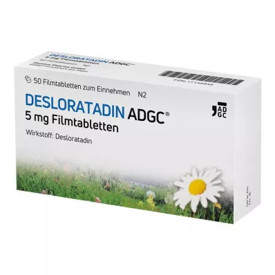 Desloratadine-ADGC 5 mg plėvele dengtos tabletės, 50 vnt Desloratadine-ADGC 5 mg plėvele dengtos tabletės, 50 vnt
