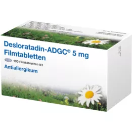 DESLORATADIN-ADGC 5 mg plėvele dengtos tabletės, 100 vnt