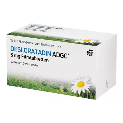 Desloratadine-ADGC 5 mg plėvele dengtos tabletės, 100 vnt