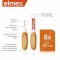 ELMEX Tarpdančių šepetėliai ISO 1 dydžio 0,45 mm oranžinės spalvos, 8 vnt
