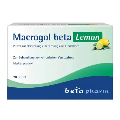 MACROGOL beta Lemon Plv.z.Her.e.Lsg.z.Oral, 20 vnt MACROGOL beta Lemon Plv.z.Her.e.Lsg.z.Oral, 20 vnt
