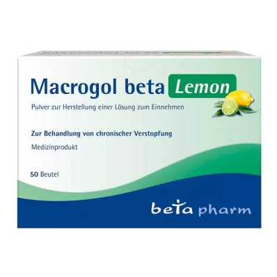 MACROGOL beta Lemon Plv.z.Her.e.Lsg.z.Oral, 50 vnt MACROGOL beta Lemon Plv.z.Her.e.Lsg.z.Oral, 50 vnt