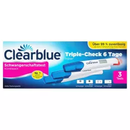 CLEARBLUE Nėštumo testas TripleCheck ultra-early, 3 vnt