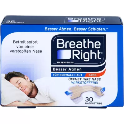 BESSER Atmen Breathe Right nosies pleistrai dideli smėlio spalvos, 30 vnt