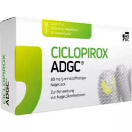 CICLOPIROX ADGC 80 mg/g nagų lako, kurio sudėtyje yra veikliosios medžiagos, 3,3 ml