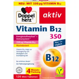 DOPPELHERZ Vitaminas B12 350 tablečių, 120 kapsulių