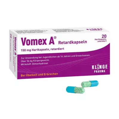 Vomex A® pailginto atpalaidavimo kapsulės, 20 vnt