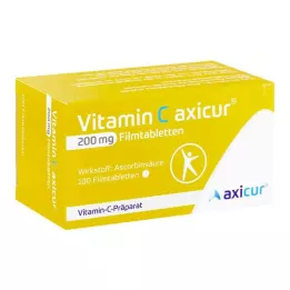 VITAMIN C AXICUR 200 mg plėvele dengtos tabletės, 100 vnt