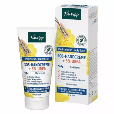 KNEIPP SOS-Rankų kremas+5% karbamido vakarinė pirmuonė, 50 ml