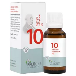 BIOCHEMIE Pflüger 10 Natrium sulfuricum D 6 rutuliukai, 15 g