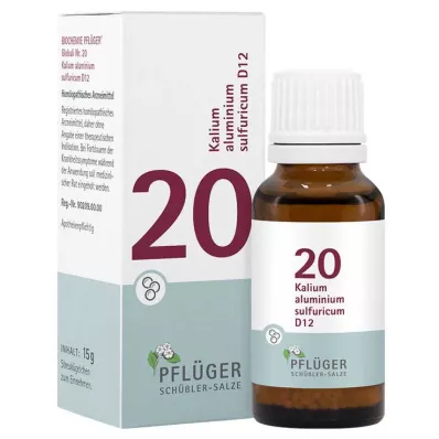 Biochemija Pflueger 20 Kalio aliuminio sulfuricum D 12 rutuliukai, 15 g Biochemija Pflueger 20 Kalio aliuminio sulfuricum D 12 rutuliukai, 15 g